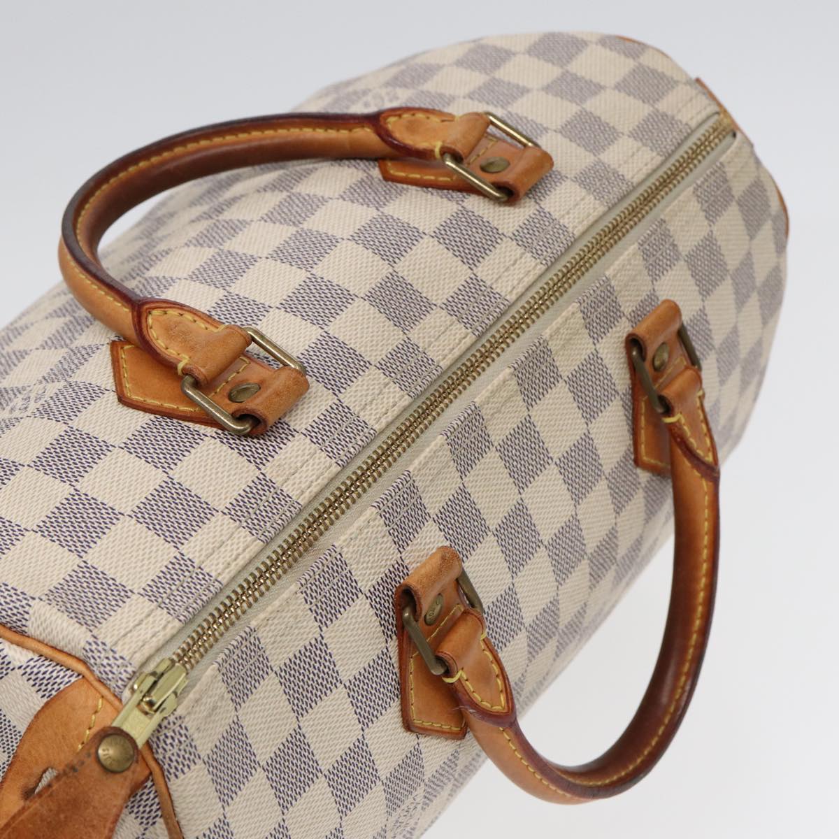 LOUIS VUITTON Damier Azur Speedy 30 Hand Bag N41533 LV Auth 86653