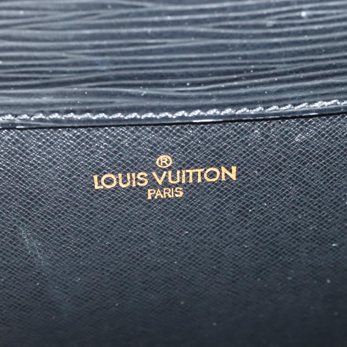 LOUIS VUITTON Epi Porte Documents Senateur Briefcase Black M54452 LV Auth 86742