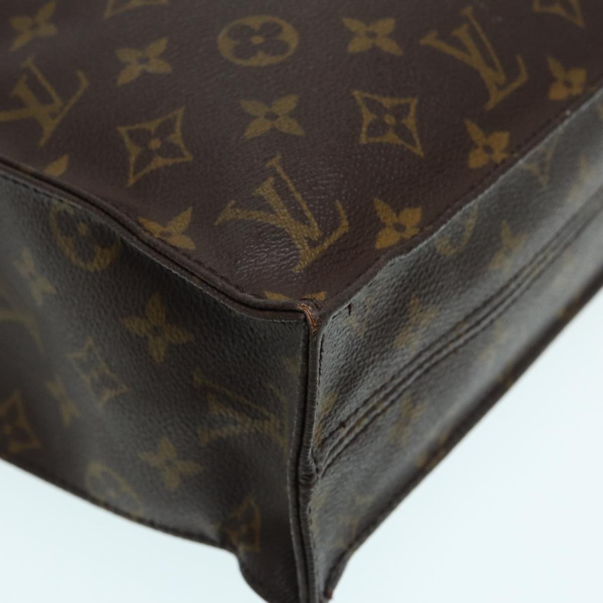 LOUIS VUITTON Monogram Sac Plat Hand Bag M51140 LV Auth 86758