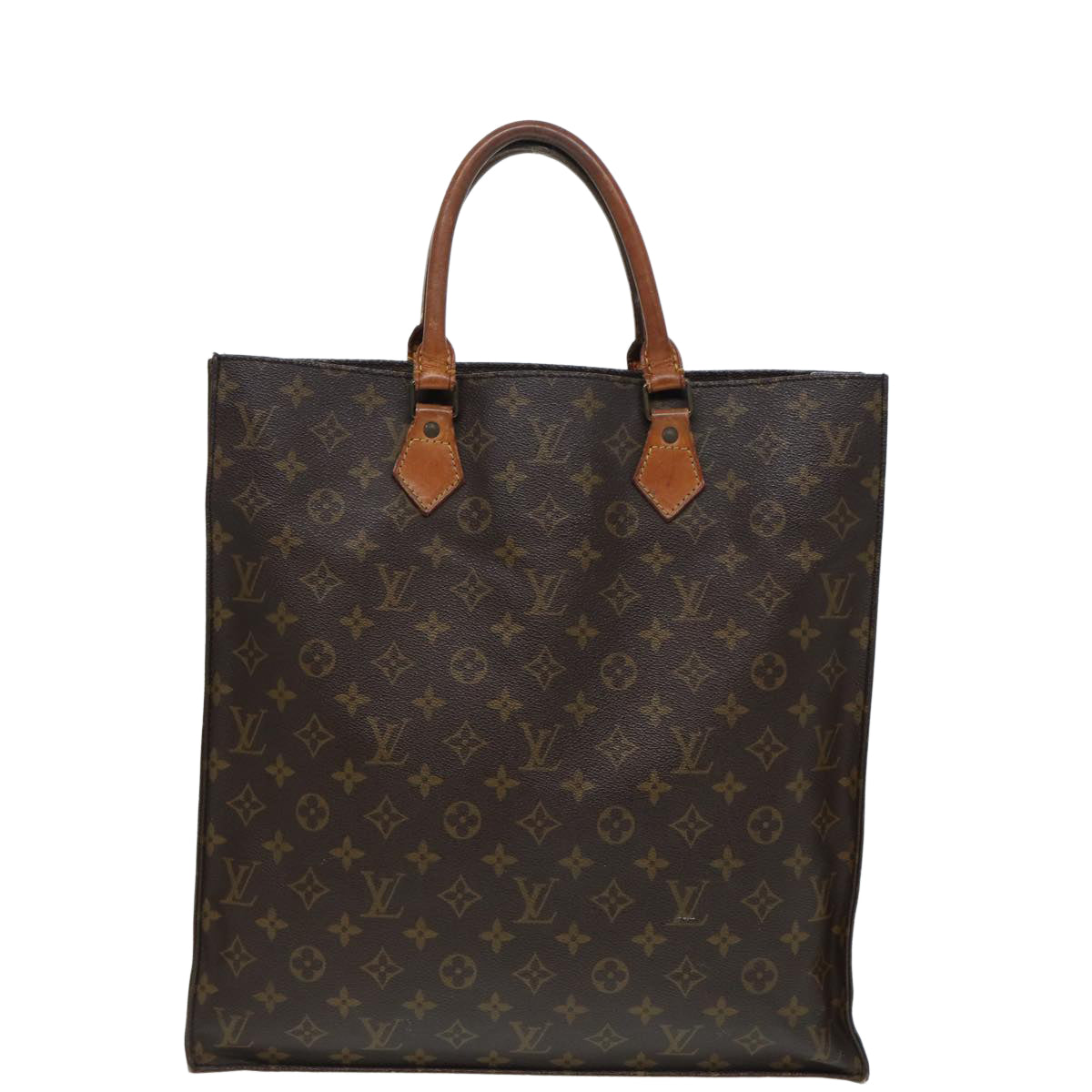 LOUIS VUITTON Monogram Sac Plat Hand Bag M51140 LV Auth 86758