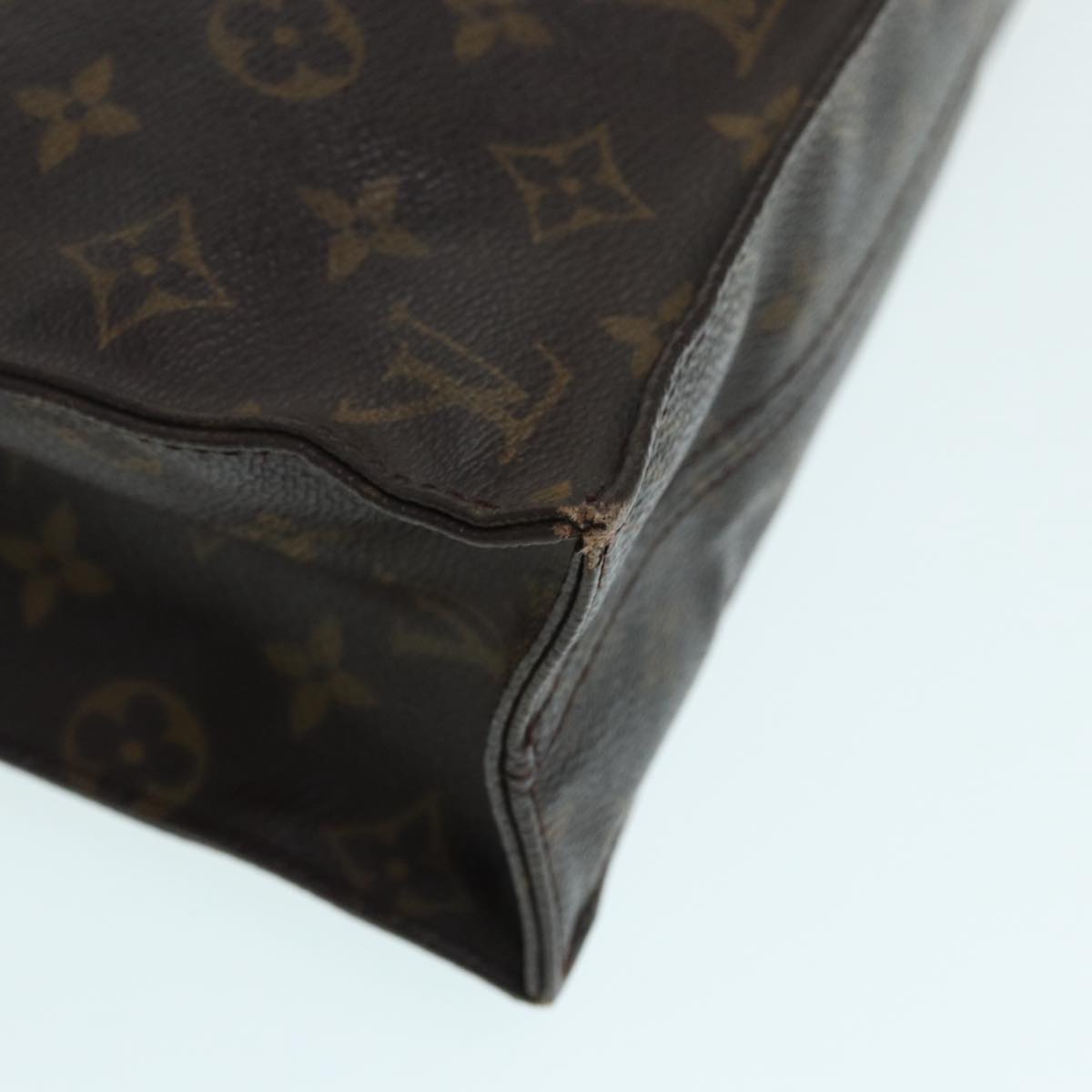 LOUIS VUITTON Monogram Sac Plat Hand Bag M51140 LV Auth 86759