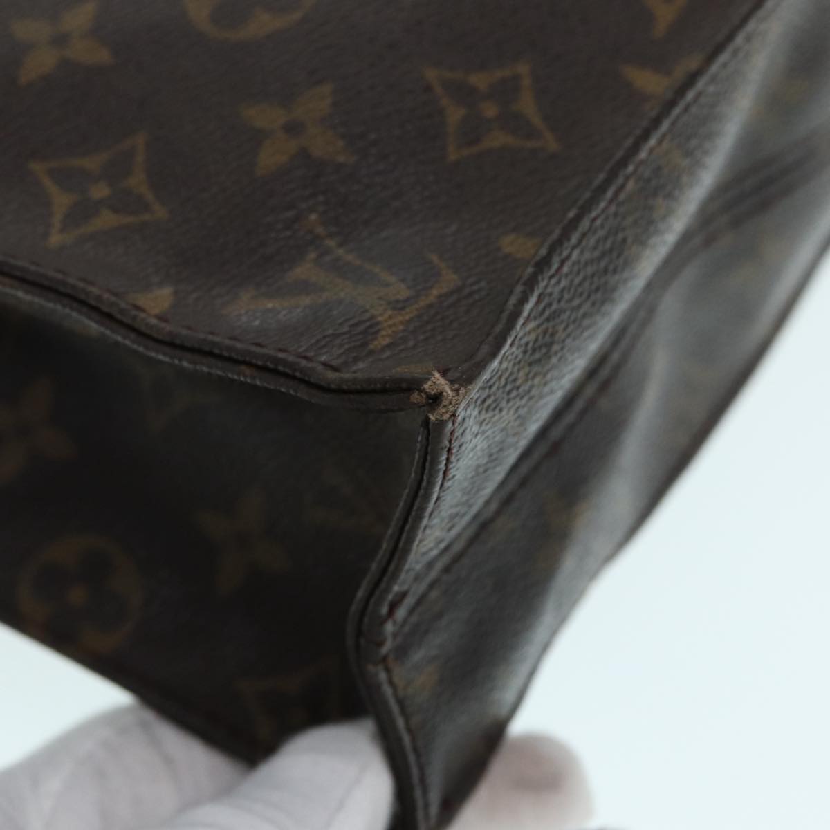 LOUIS VUITTON Monogram Sac Plat Hand Bag M51140 LV Auth 86759