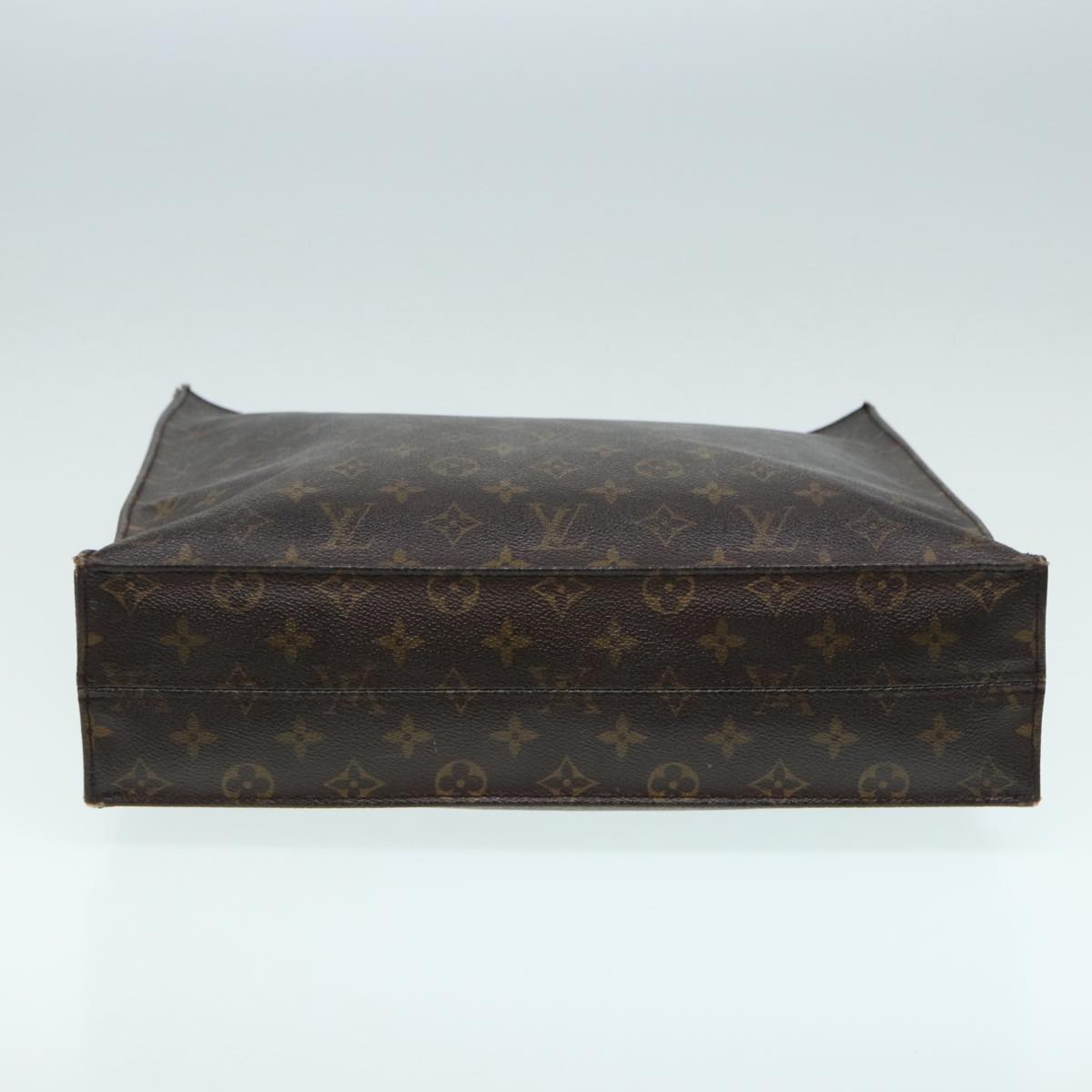 LOUIS VUITTON Monogram Sac Plat Hand Bag M51140 LV Auth 86765