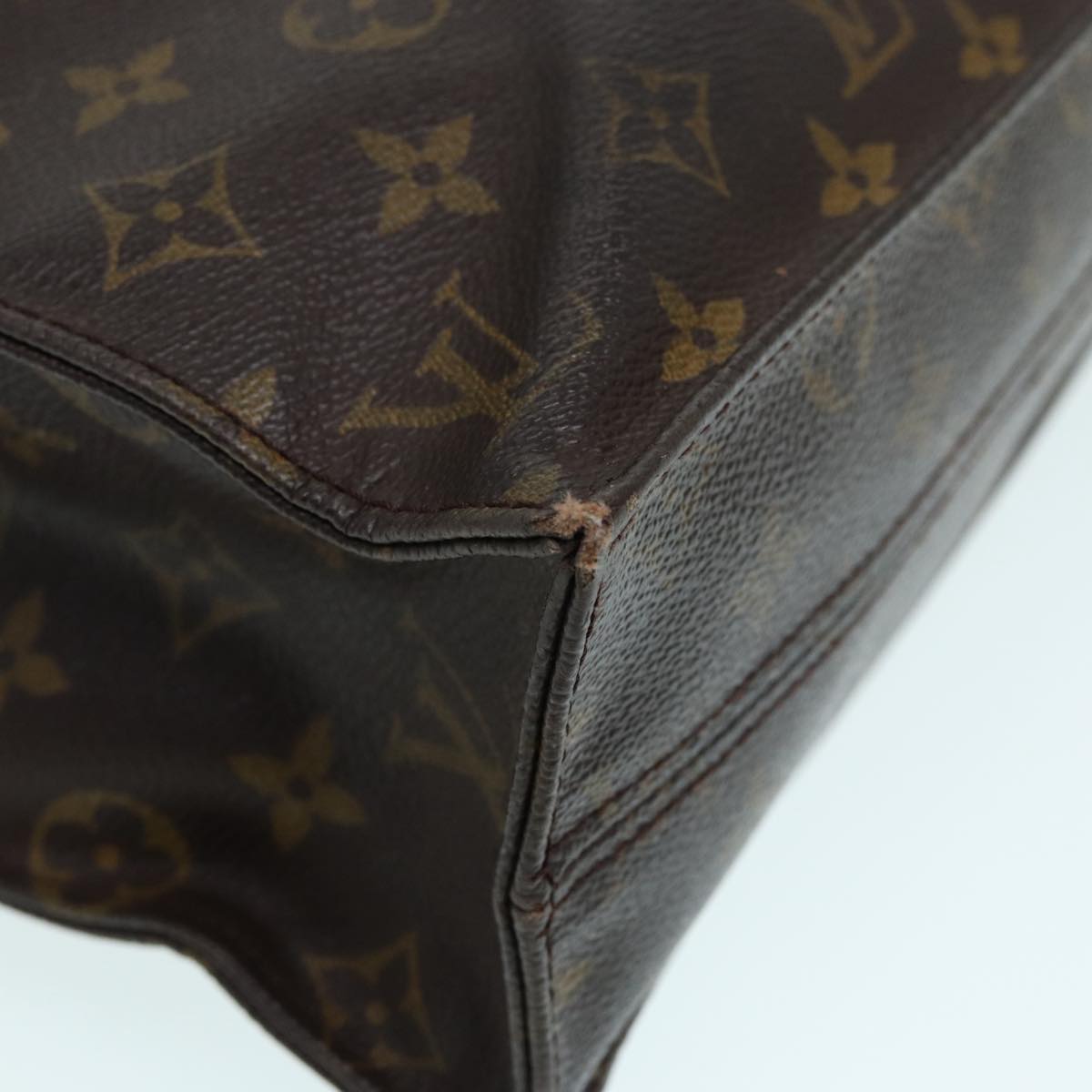 LOUIS VUITTON Monogram Sac Plat Hand Bag M51140 LV Auth 86765