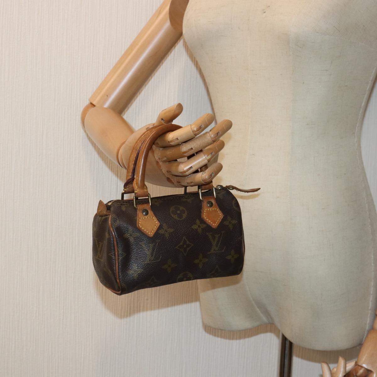 LOUIS VUITTON Monogram Mini Speedy Hand Bag M41534 LV Auth 86801