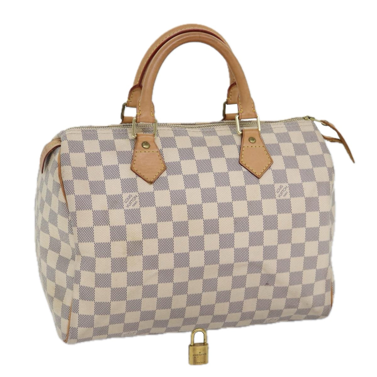 LOUIS VUITTON Damier Azur Speedy 30 Hand Bag N41533 LV Auth 86861