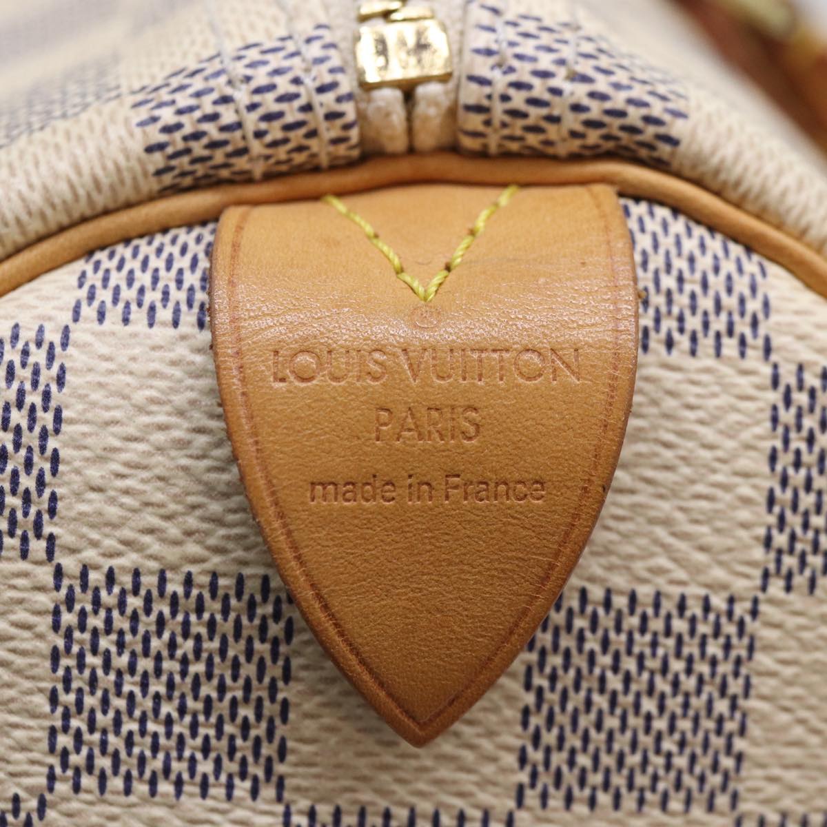 LOUIS VUITTON Damier Azur Speedy 30 Hand Bag N41533 LV Auth 86861