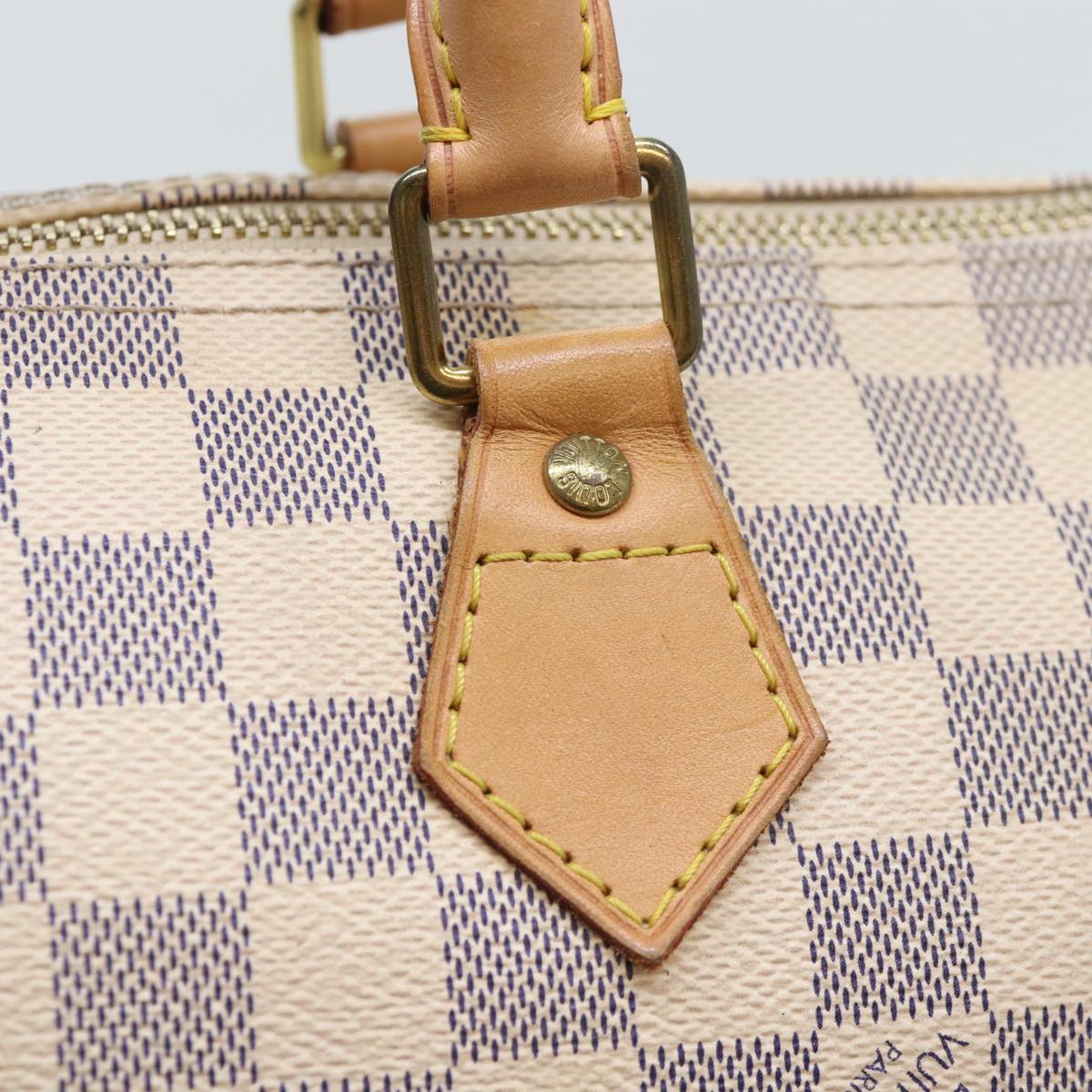 LOUIS VUITTON Damier Azur Speedy 30 Hand Bag N41533 LV Auth 86861