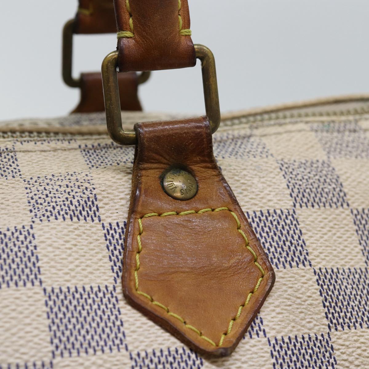 LOUIS VUITTON Damier Azur Speedy 30 Hand Bag N41533 LV Auth 86862