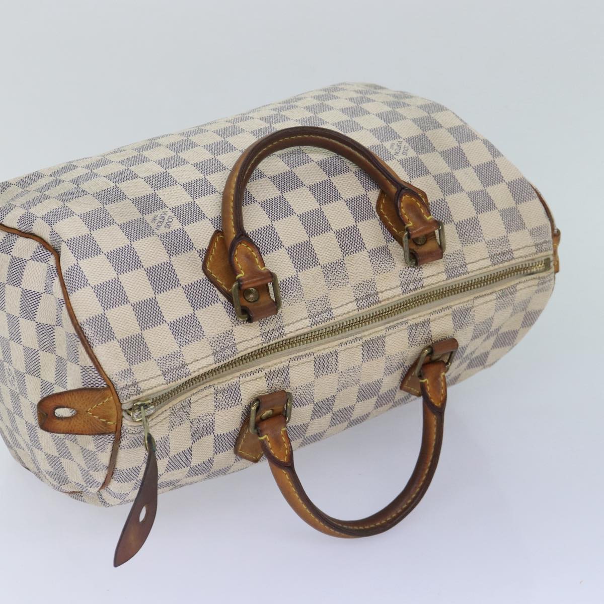 LOUIS VUITTON Damier Azur Speedy 30 Hand Bag N41533 LV Auth 86862