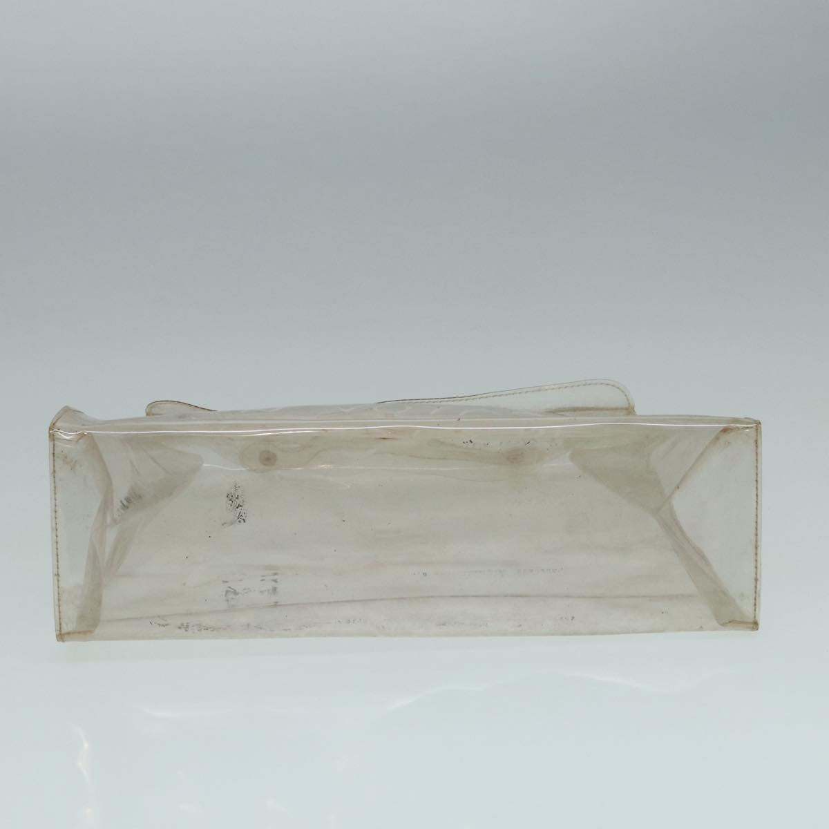 HERMES Vinyl Kelly Hand Bag Vinyl Clear Auth 86926