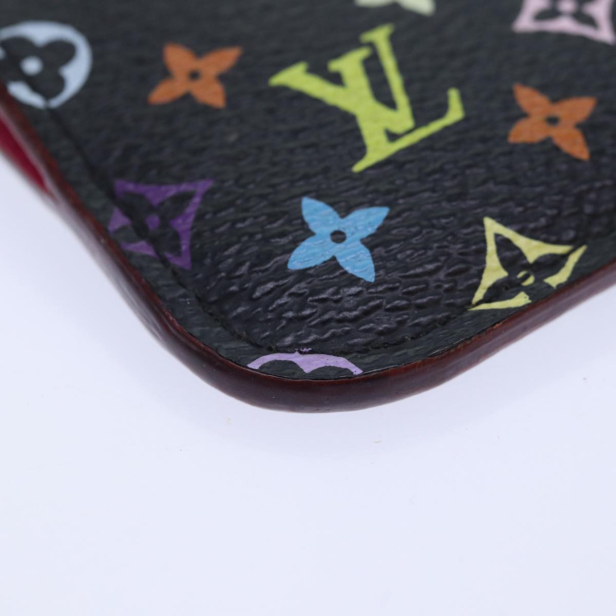 LOUIS VUITTON Multicolor Pochette ClesNM Coin Purse Black M60279 LV Auth 86948