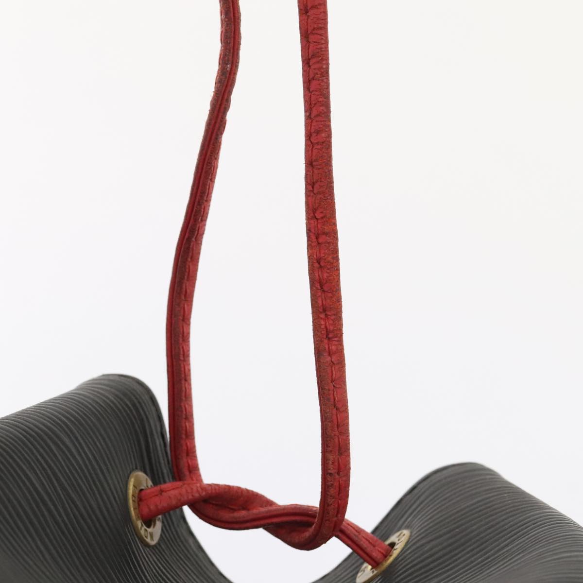 LOUIS VUITTON Epi Noe Shoulder Bag Bicolor Black Red M44017 LV Auth 86988