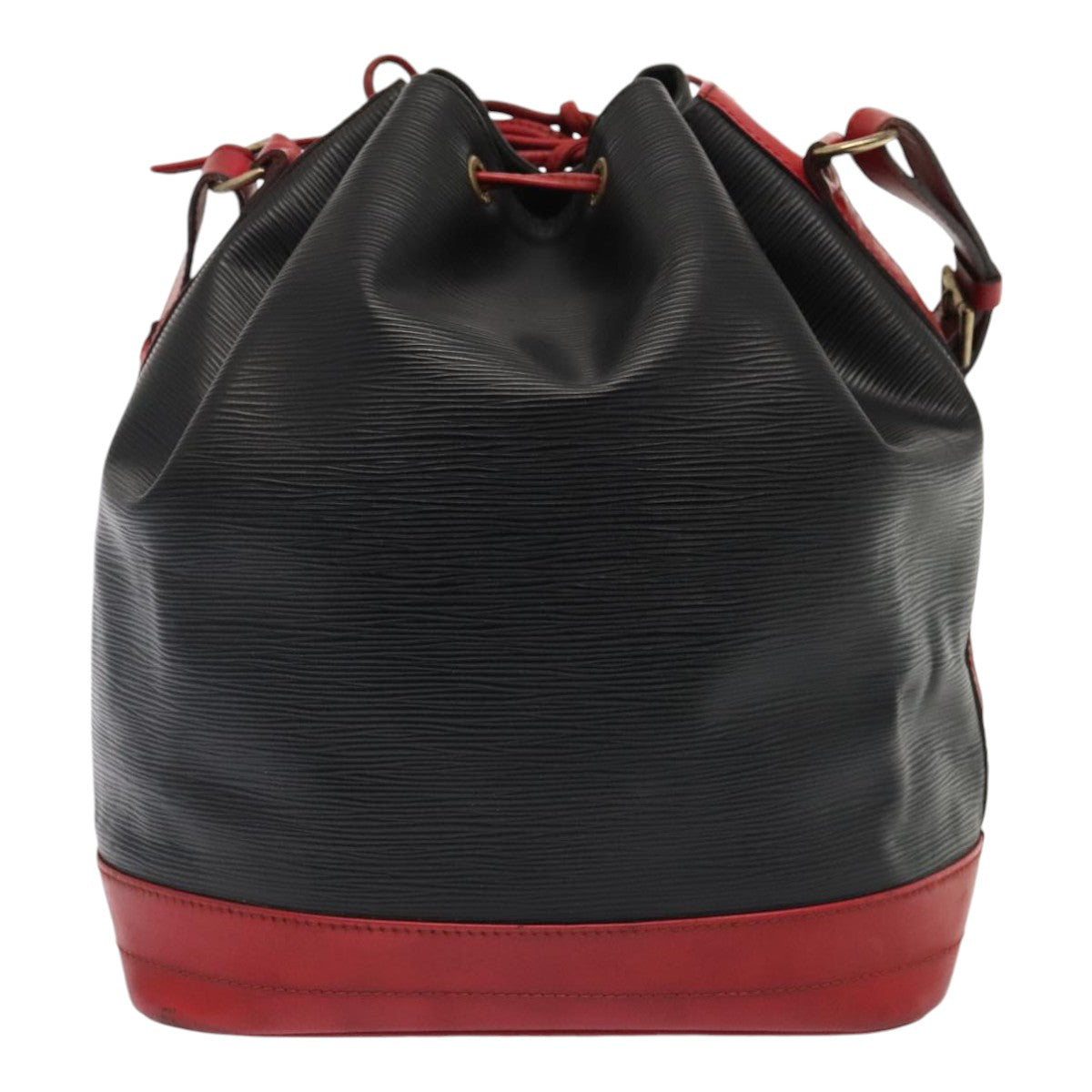 LOUIS VUITTON Epi Noe Shoulder Bag Bicolor Black Red M44017 LV Auth 86988