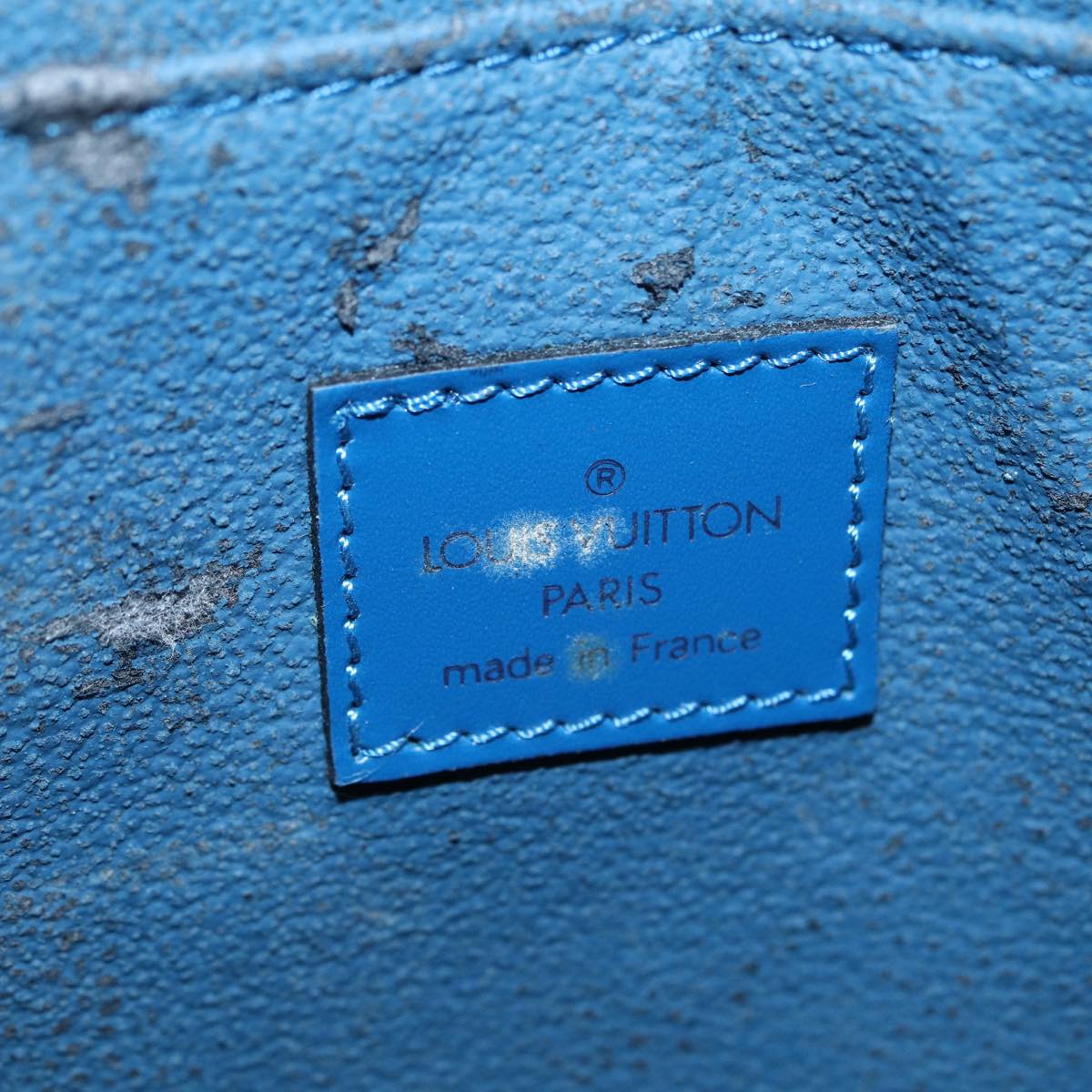 LOUIS VUITTON Epi Dauphine GM Pouch Blue M48435 LV Auth 86993