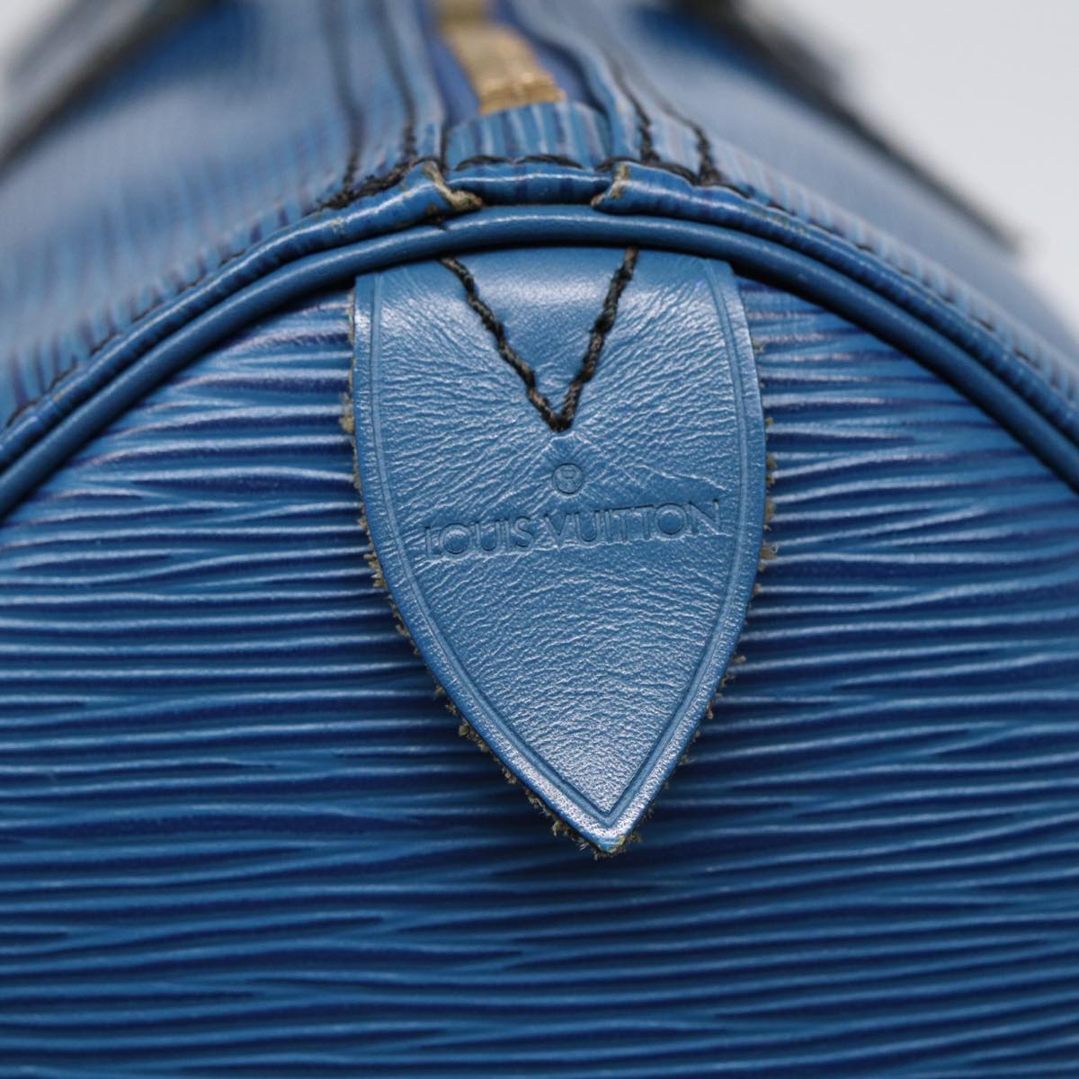 LOUIS VUITTON Epi Speedy 35 Hand Bag Toledo Blue M42995 LV Auth 86994