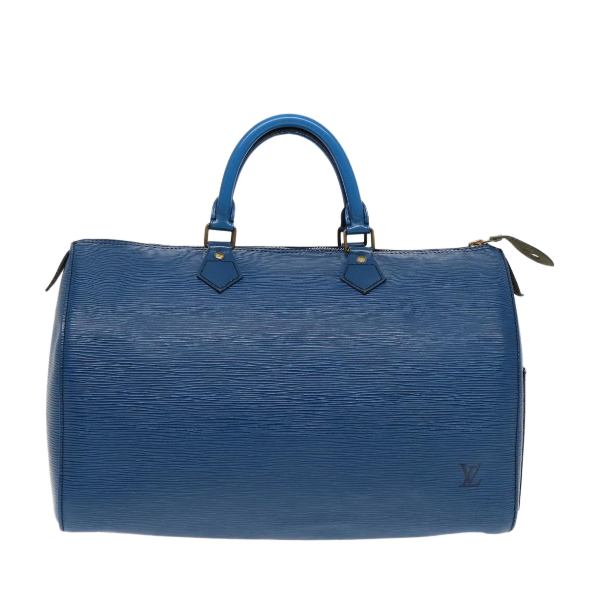 LOUIS VUITTON Epi Speedy 35 Hand Bag Toledo Blue M42995 LV Auth 86994