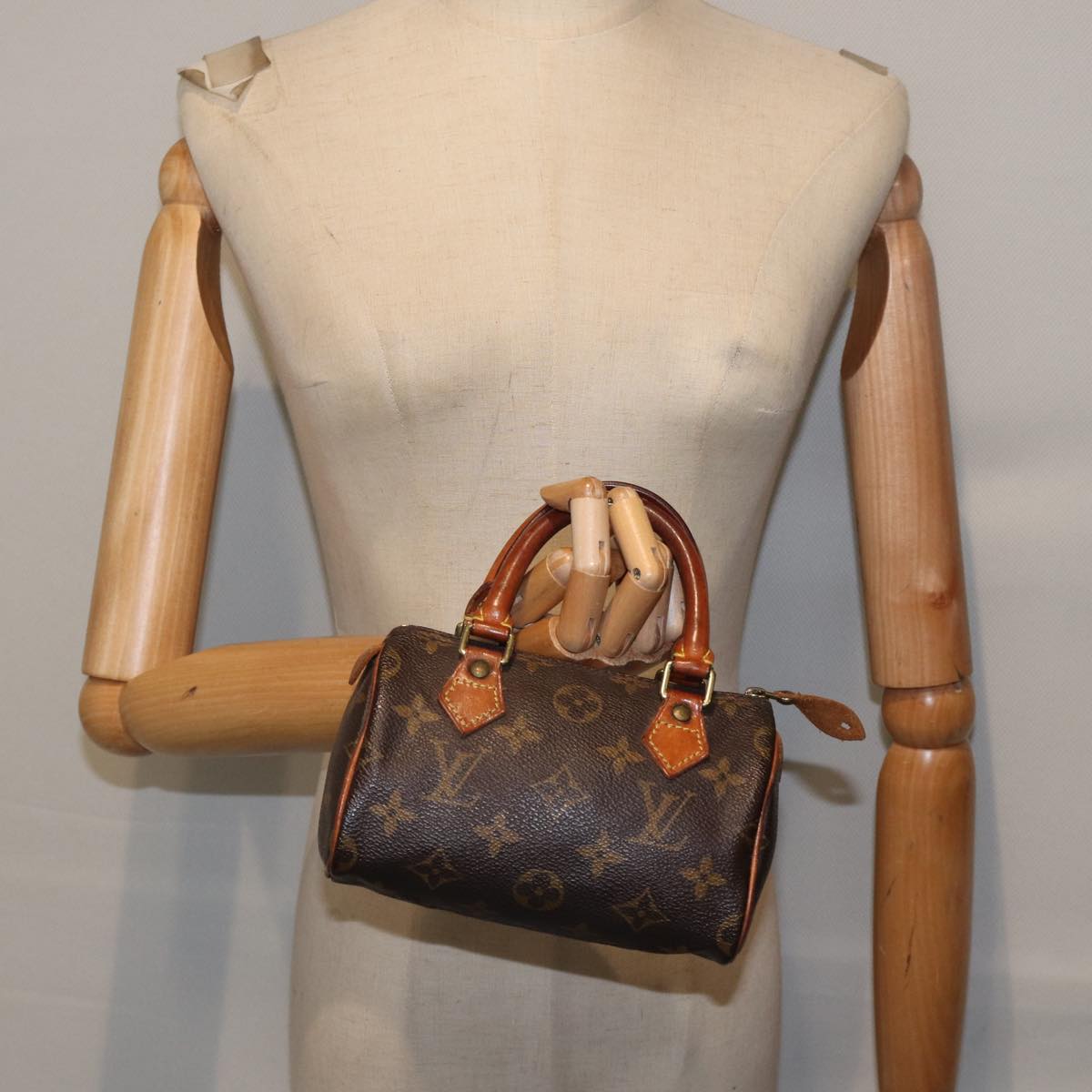 LOUIS VUITTON Monogram Mini Speedy Hand Bag M41534 LV Auth 86998