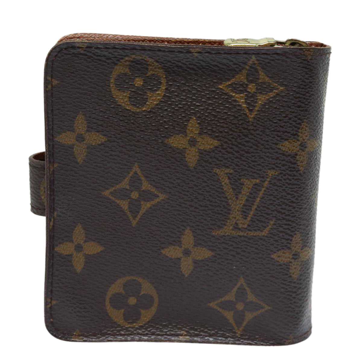 LOUIS VUITTON Monogram Compact Zip Wallet M61667 LV Auth 87079