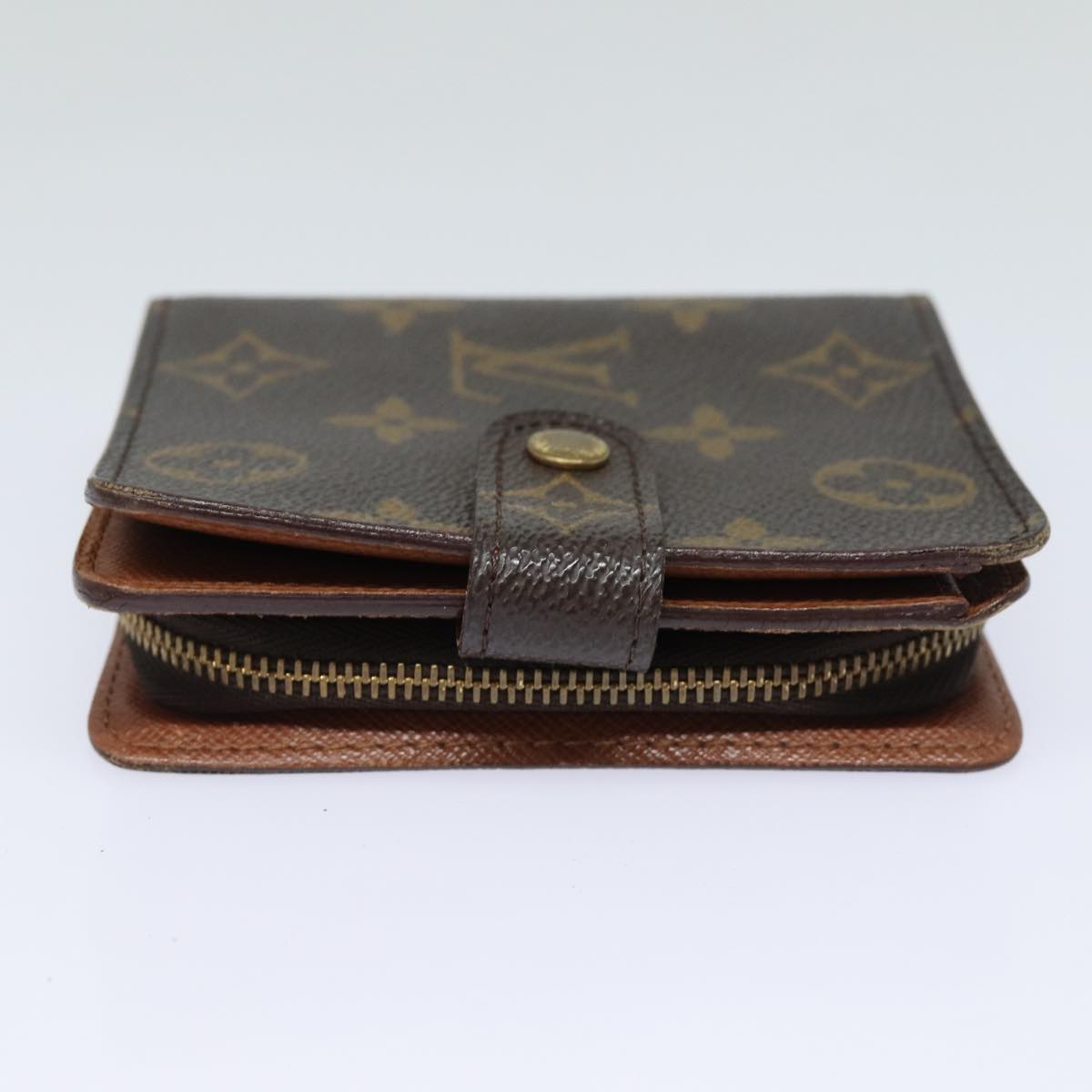 LOUIS VUITTON Monogram Compact Zip Wallet M61667 LV Auth 87079