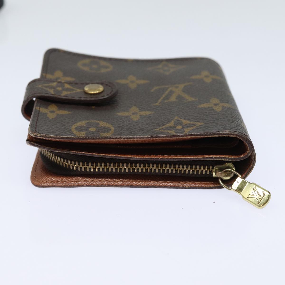 LOUIS VUITTON Monogram Compact Zip Wallet M61667 LV Auth 87079