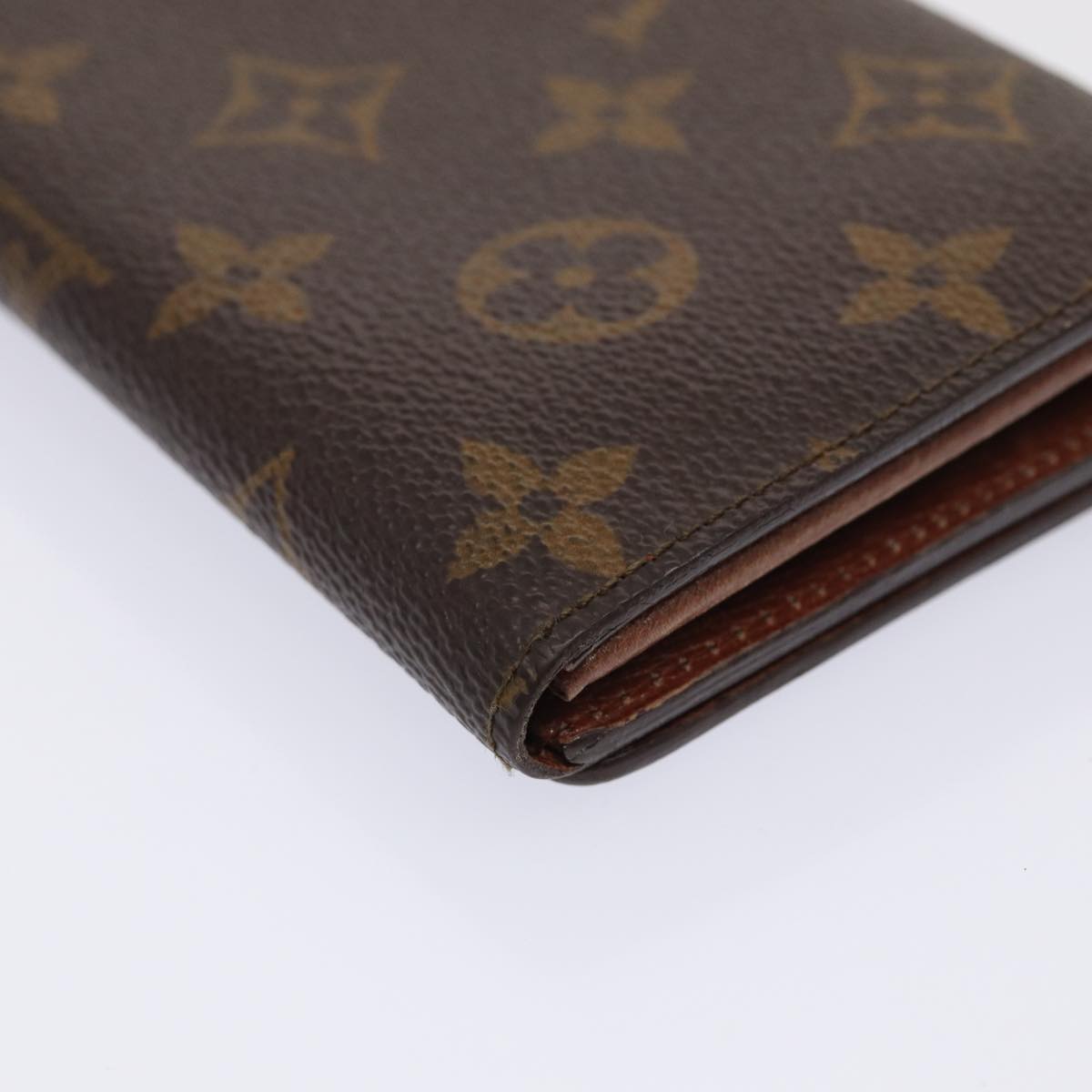 LOUIS VUITTON Monogram Porte Monnaie Billets Tresor Wallet M61730 Auth 87114