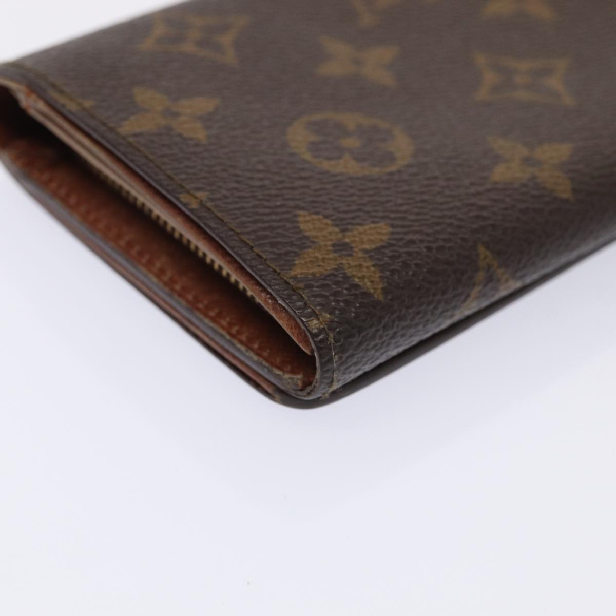 LOUIS VUITTON Monogram Porte Monnaie Billets Tresor Wallet M61730 Auth 87114