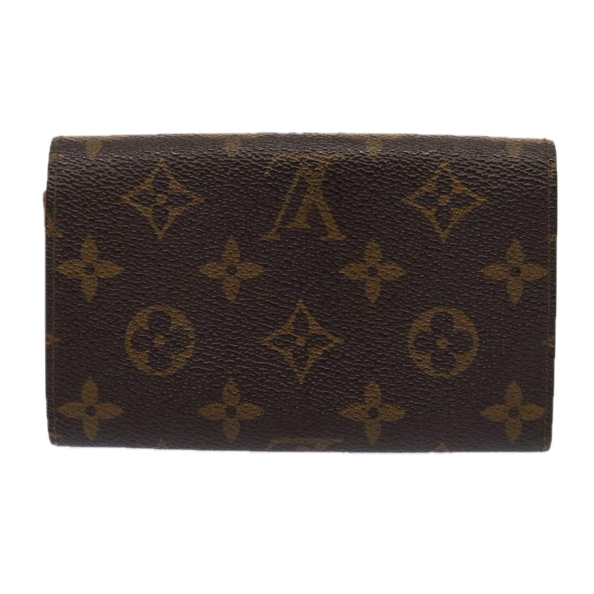 LOUIS VUITTON Monogram Porte Monnaie Billets Tresor Wallet M61730 Auth 87114