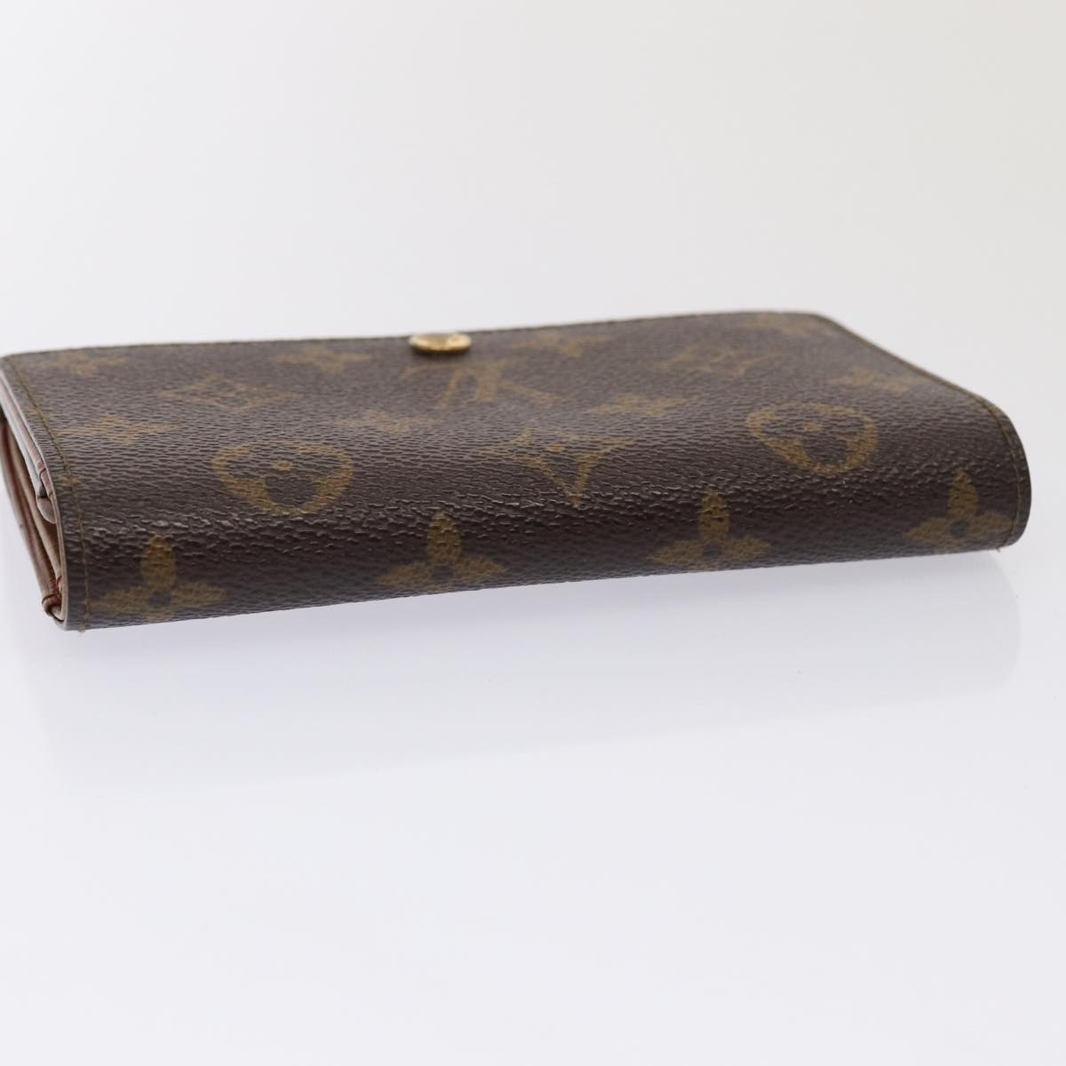 LOUIS VUITTON Monogram Porte Monnaie Billets Tresor Wallet M61730 Auth 87114