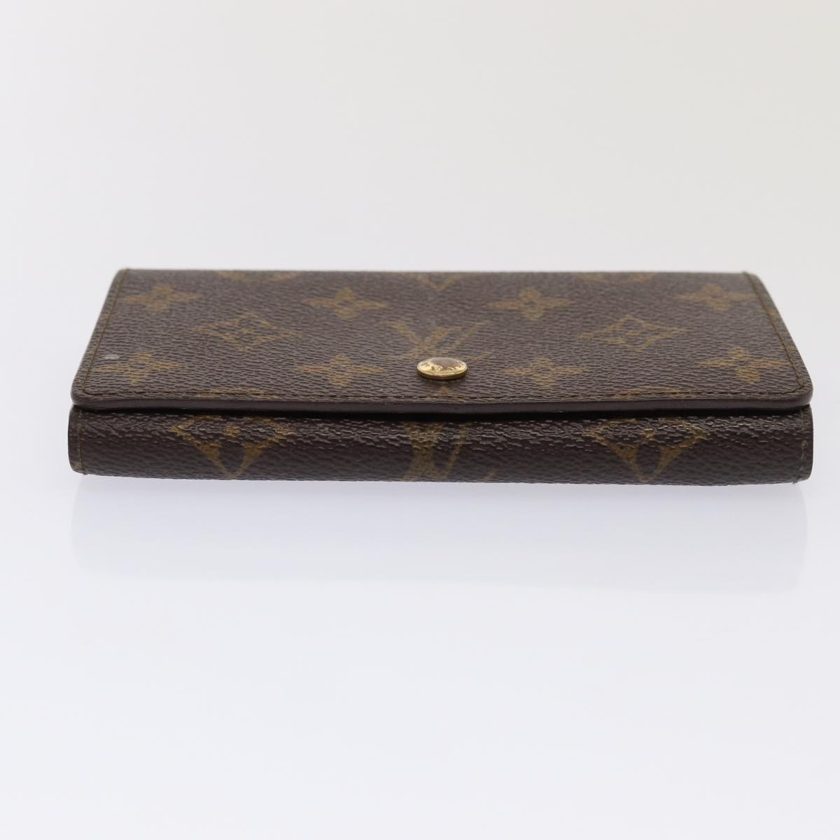 LOUIS VUITTON Monogram Porte Monnaie Billets Tresor Wallet M61730 Auth 87114