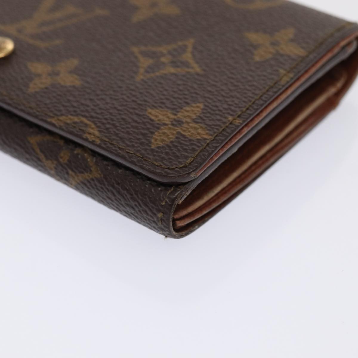 LOUIS VUITTON Monogram Porte Monnaie Billets Tresor Wallet M61730 Auth 87114