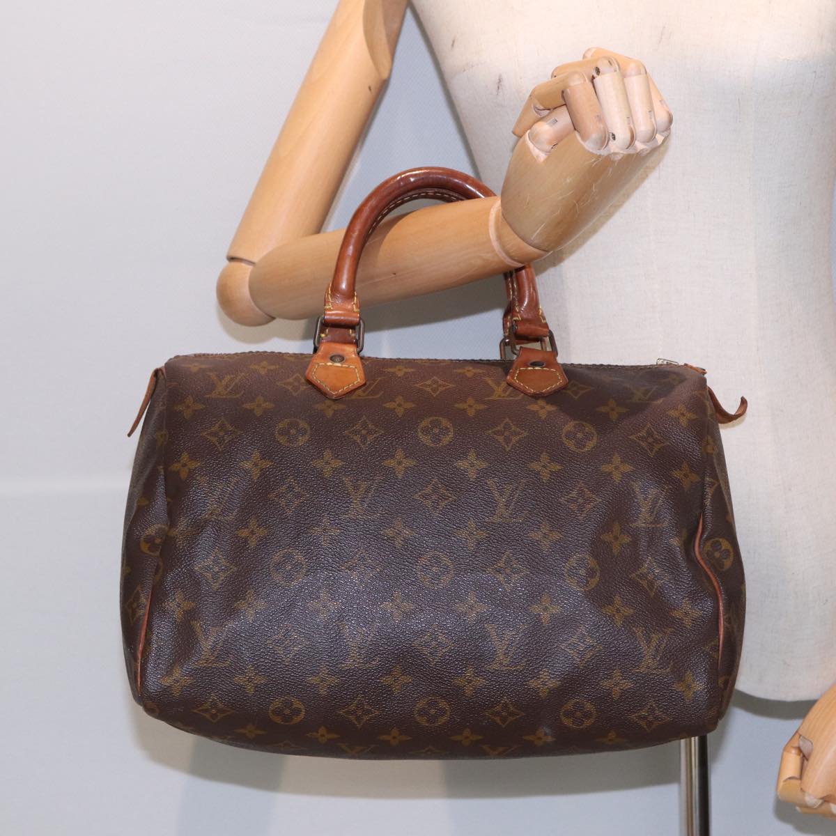 LOUIS VUITTON Monogram Speedy 30 Hand Bag Vintage M41526 LV Auth 87159