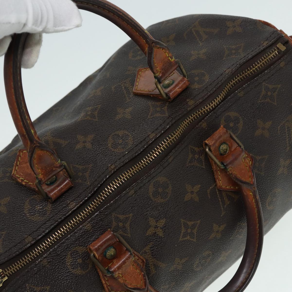 LOUIS VUITTON Monogram Speedy 30 Hand Bag M41526 LV Auth 87187