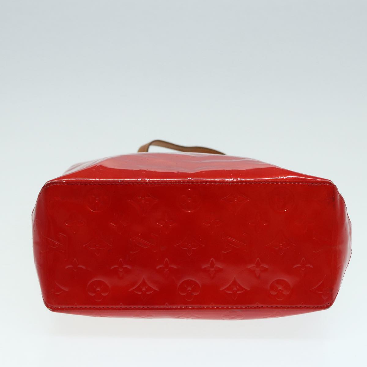 LOUIS VUITTON Monogram Vernis Reade MM Hand Bag Red Rouge M91086 LV Auth 87194