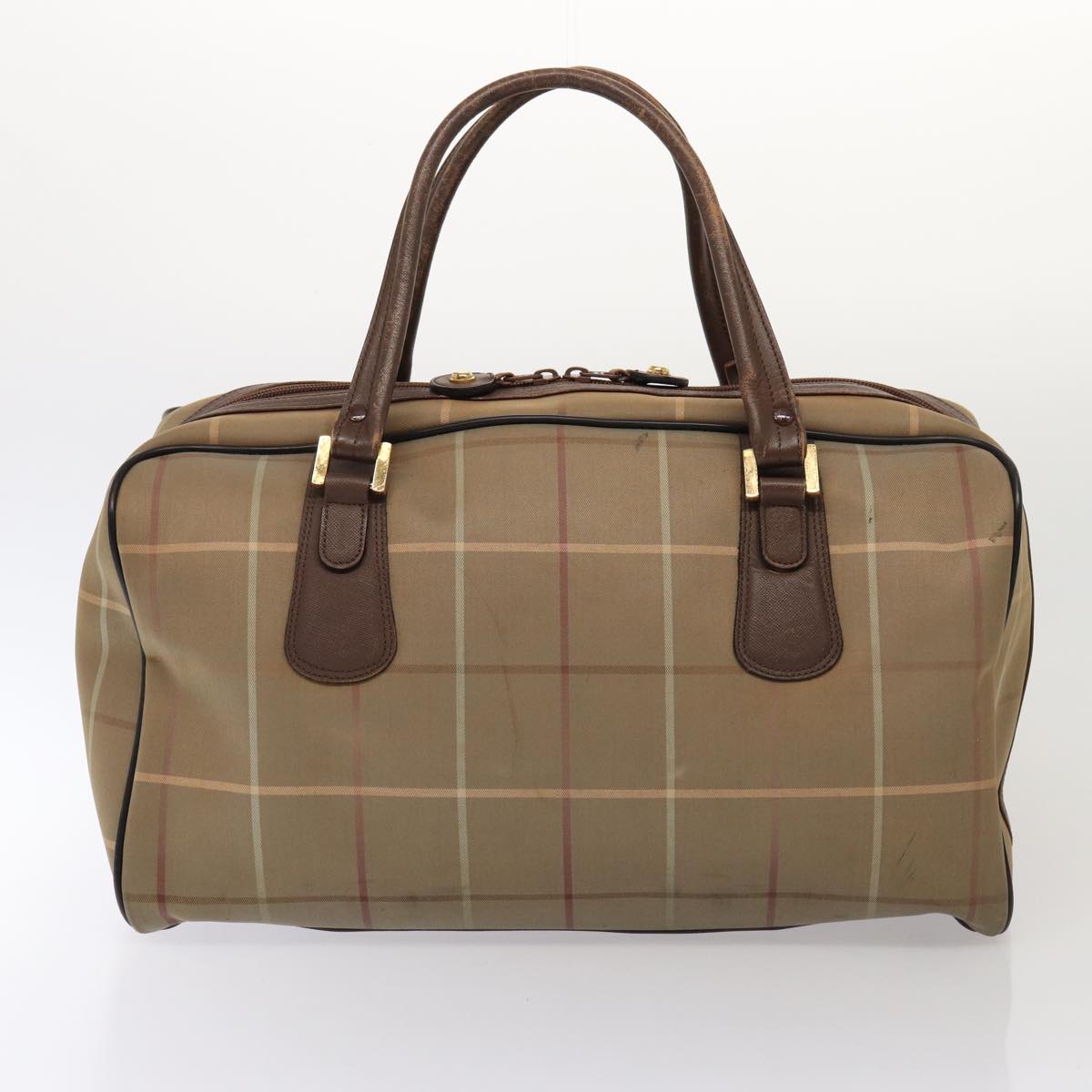 Burberrys Gucci Valentino Nova Check Boston Bag Canvas 3Set Brown Auth 87330