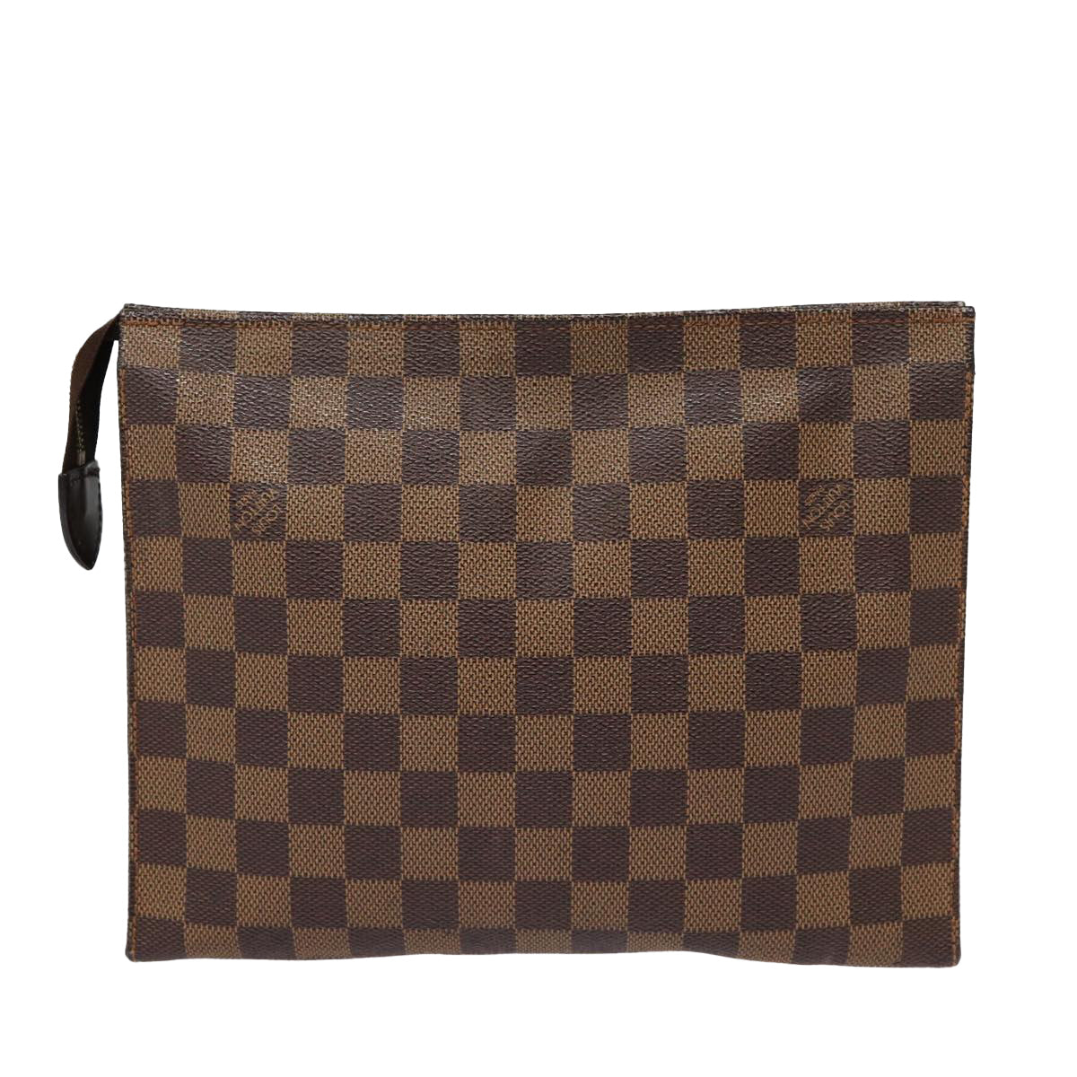 LOUIS VUITTON Damier Ebene Poche Toilette 26 Pouch N47543 LV Auth 87335