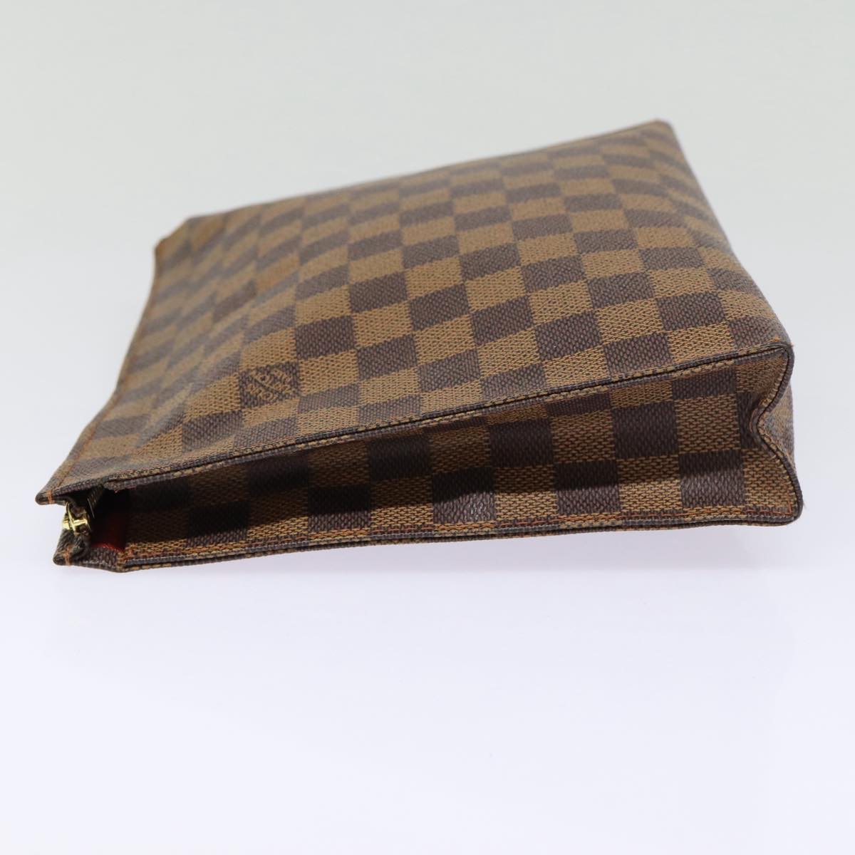 LOUIS VUITTON Damier Ebene Poche Toilette 26 Pouch N47543 LV Auth 87335