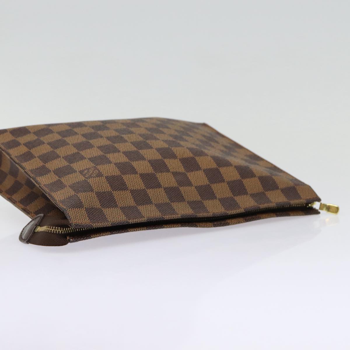 LOUIS VUITTON Damier Ebene Poche Toilette 26 Pouch N47543 LV Auth 87335