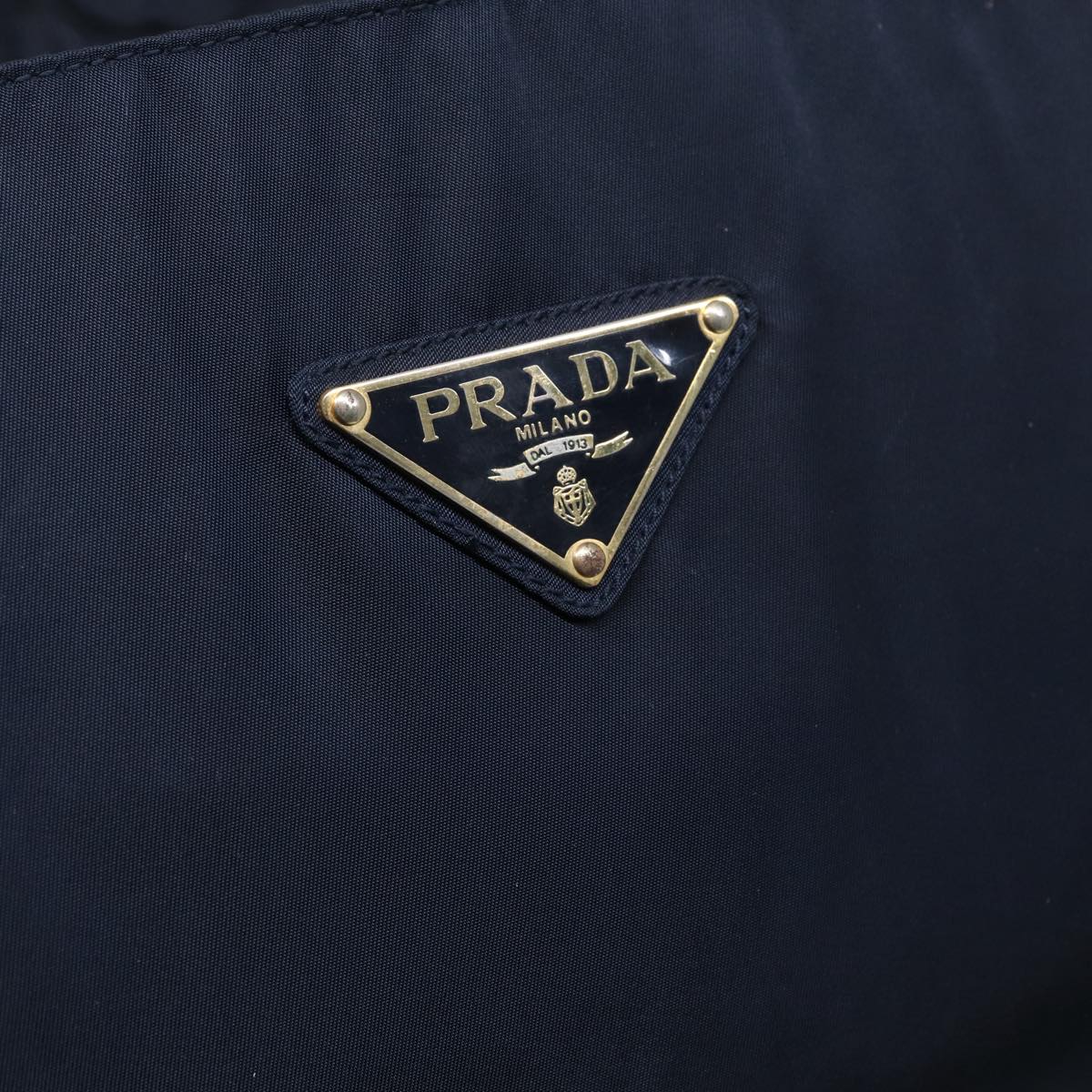 PRADA Hand Bag Nylon Navy Auth 87347