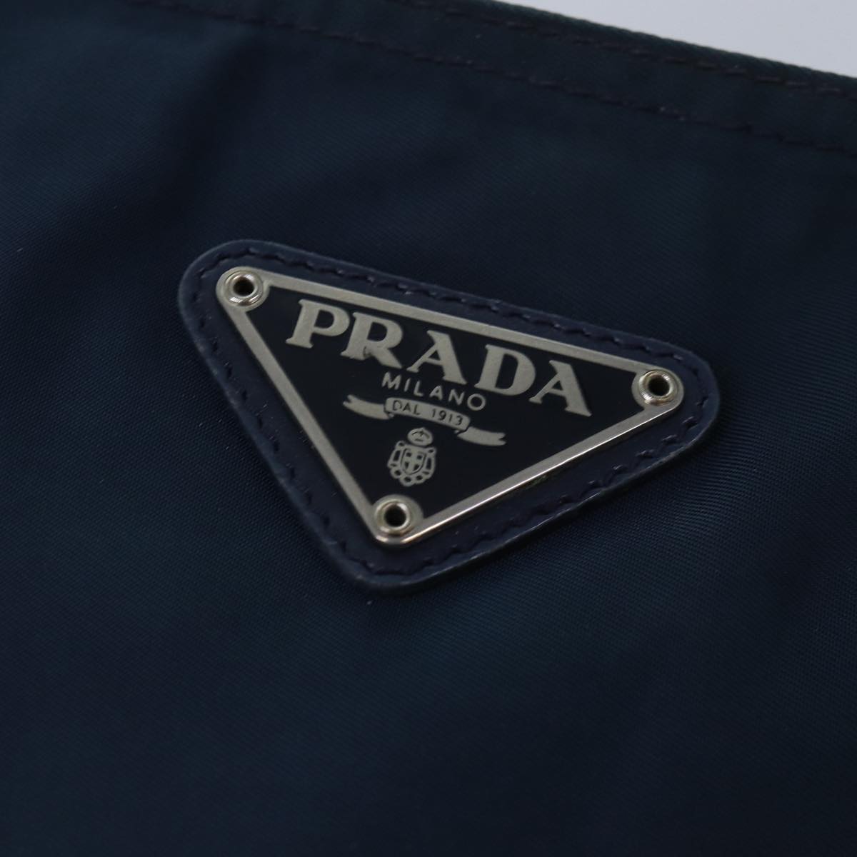 PRADA Hand Bag Nylon Navy Auth 87349