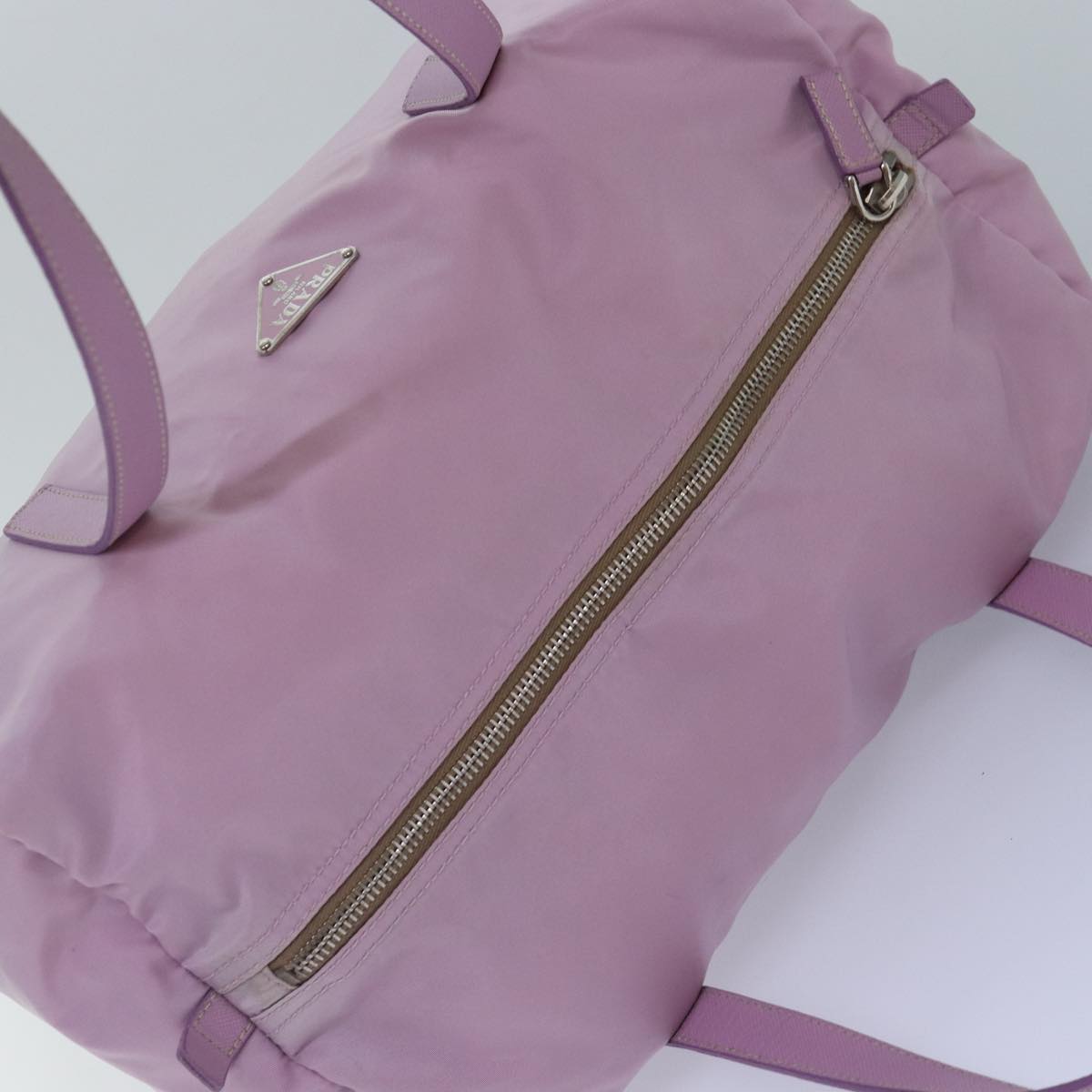 PRADA Hand Bag Nylon Pink Auth 87350