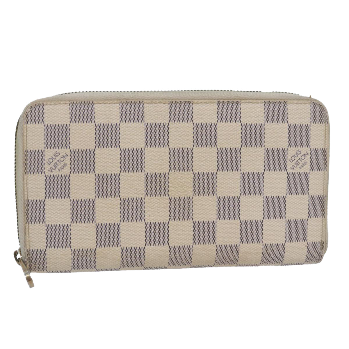 LOUIS VUITTON Damier Azur Zippy Organizer Long Wallet N60012 LV Auth 87358