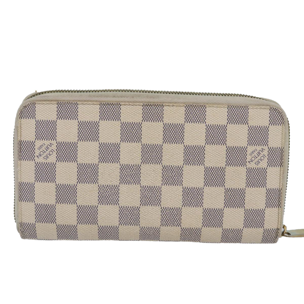 LOUIS VUITTON Damier Azur Zippy Organizer Long Wallet N60012 LV Auth 87358