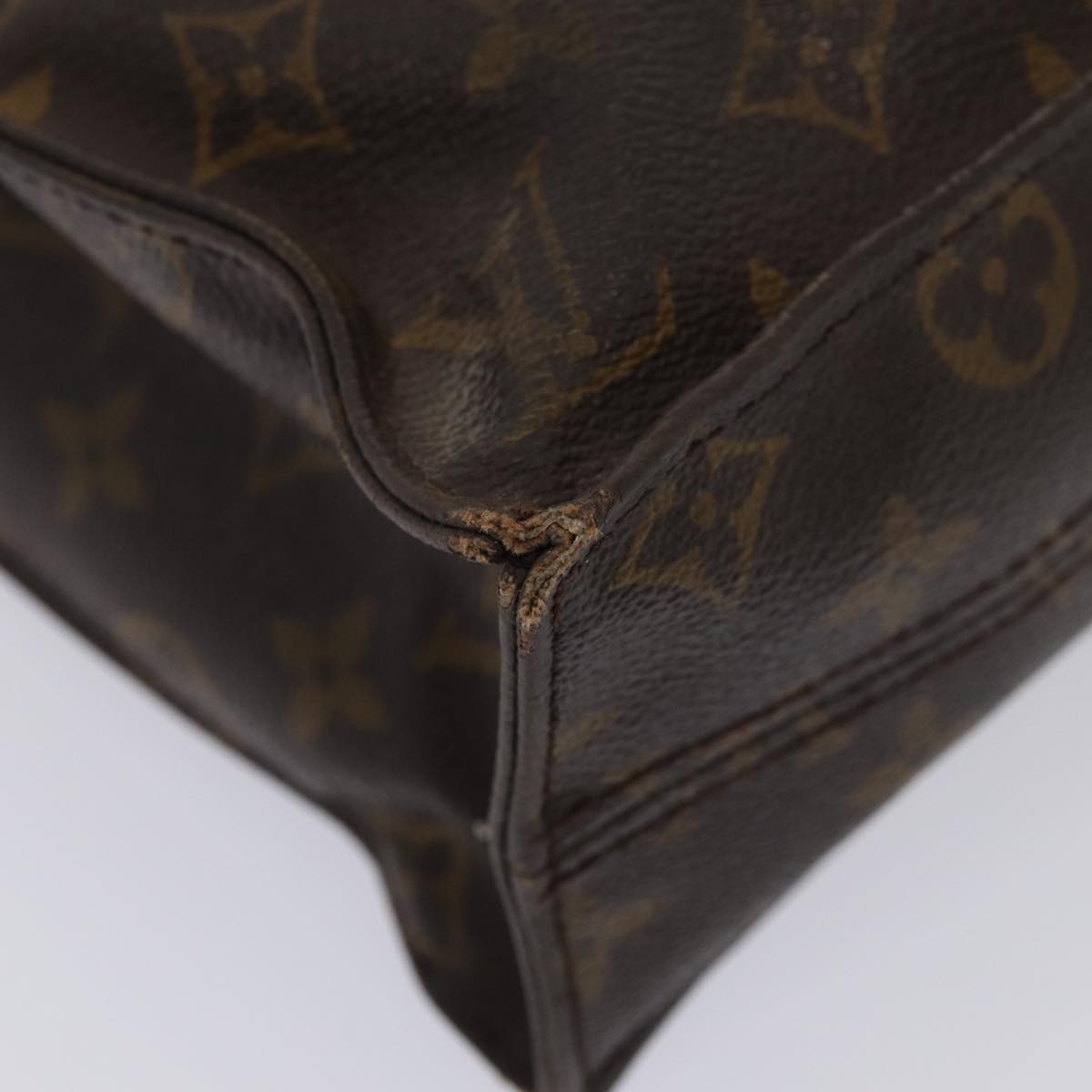 LOUIS VUITTON Monogram Sac Plat Hand Bag M51140 LV Auth 87386