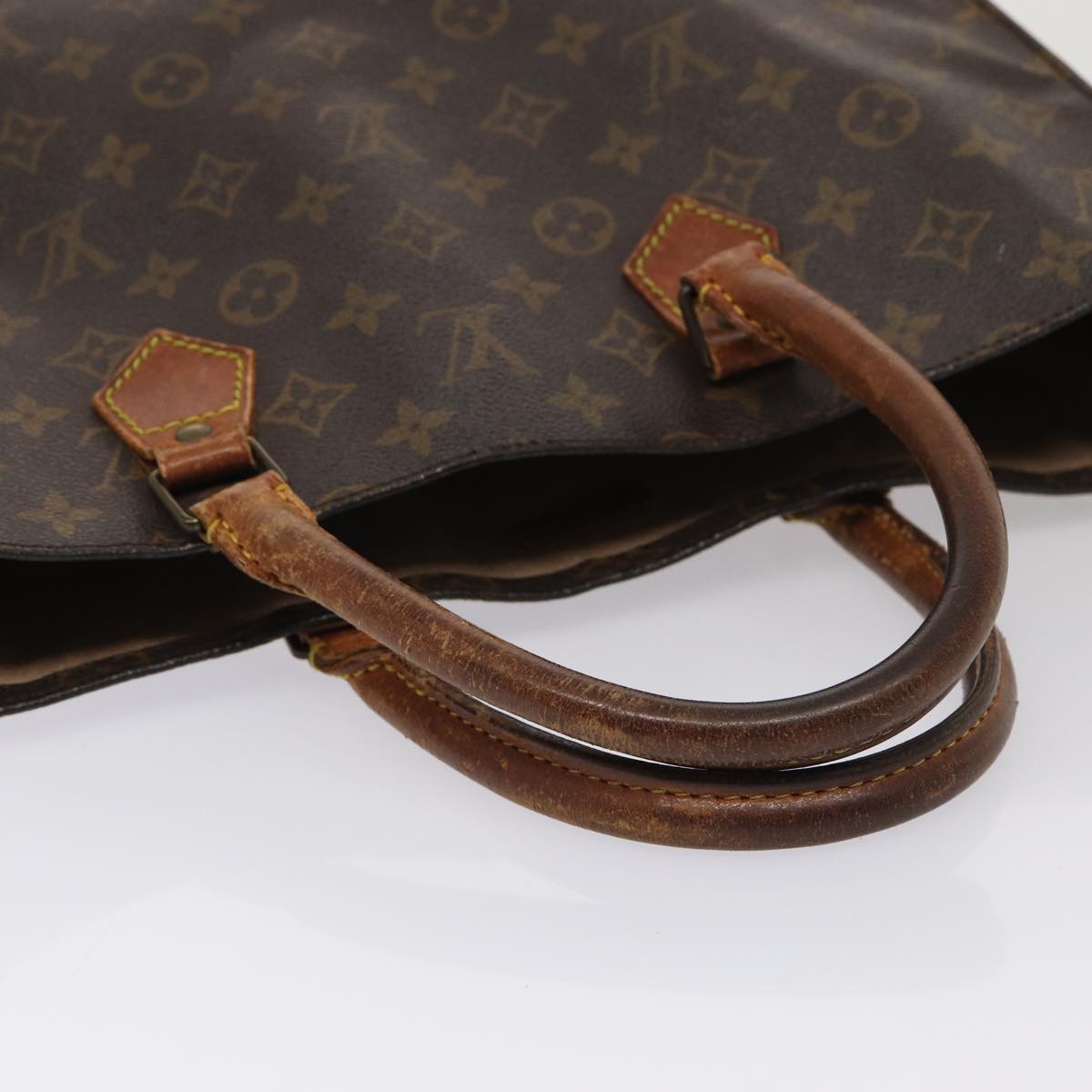 LOUIS VUITTON Monogram Sac Plat Hand Bag M51140 LV Auth 87386