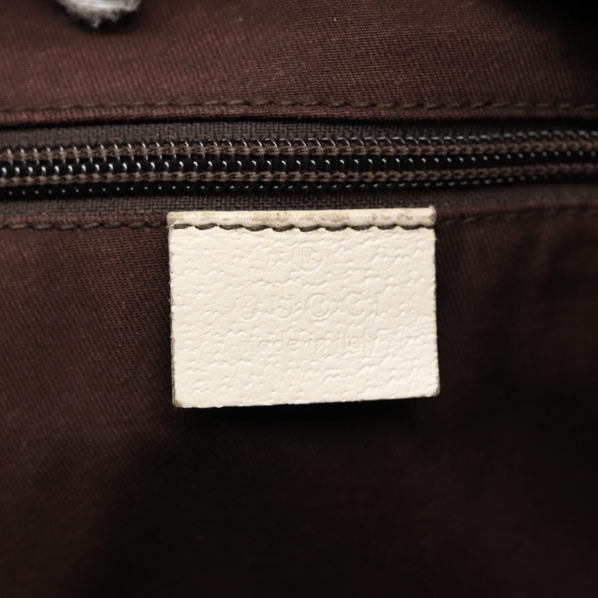 GUCCI GG Canvas Shoulder Bag Beige Silver 146236 Auth 87424