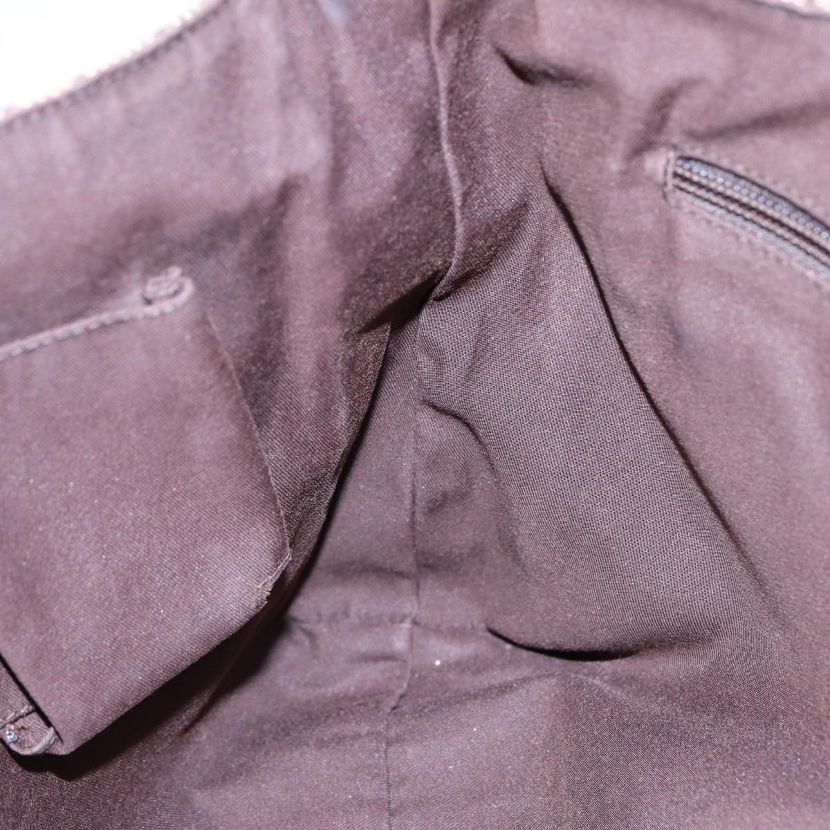 GUCCI GG Canvas Shoulder Bag Beige Silver 146236 Auth 87424