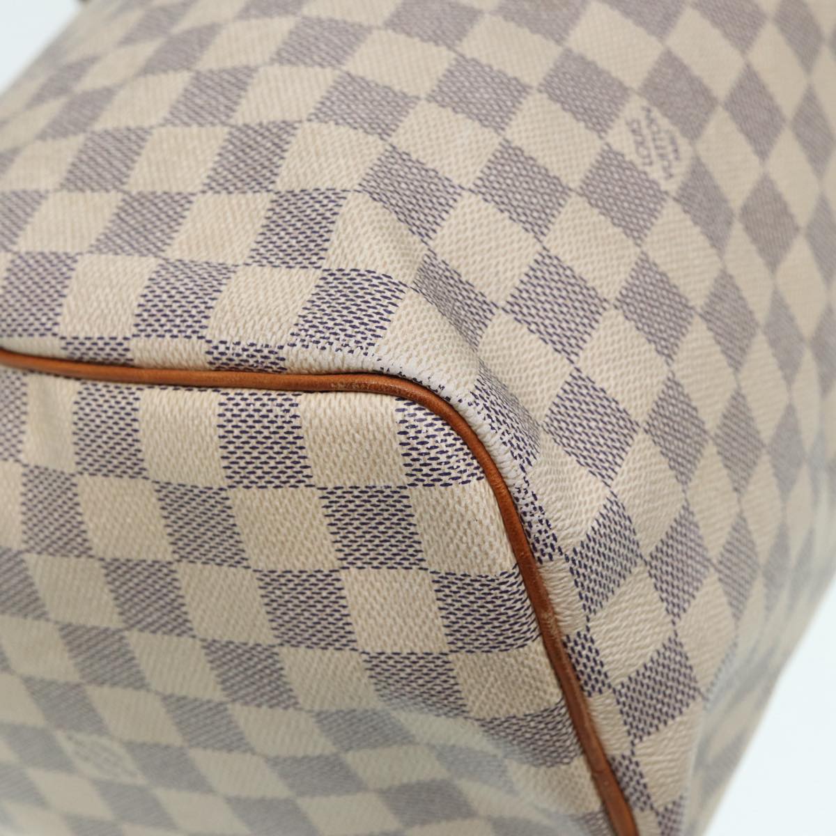 LOUIS VUITTON Damier Azur Speedy 35 Hand Bag N41535 LV Auth 87428