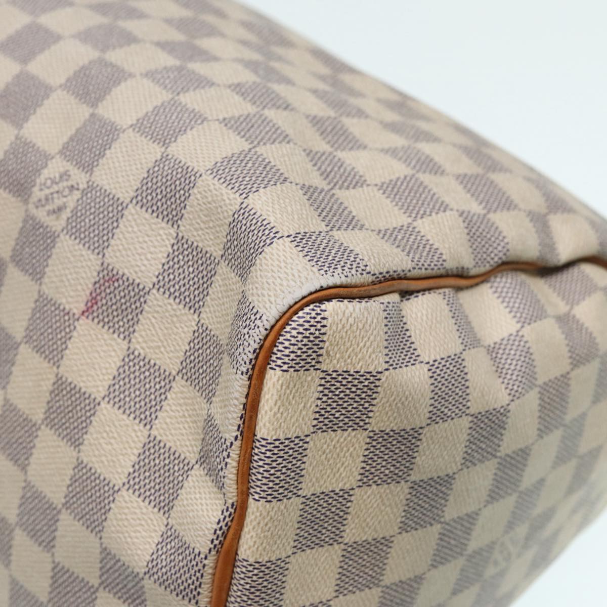 LOUIS VUITTON Damier Azur Speedy 35 Hand Bag N41535 LV Auth 87428