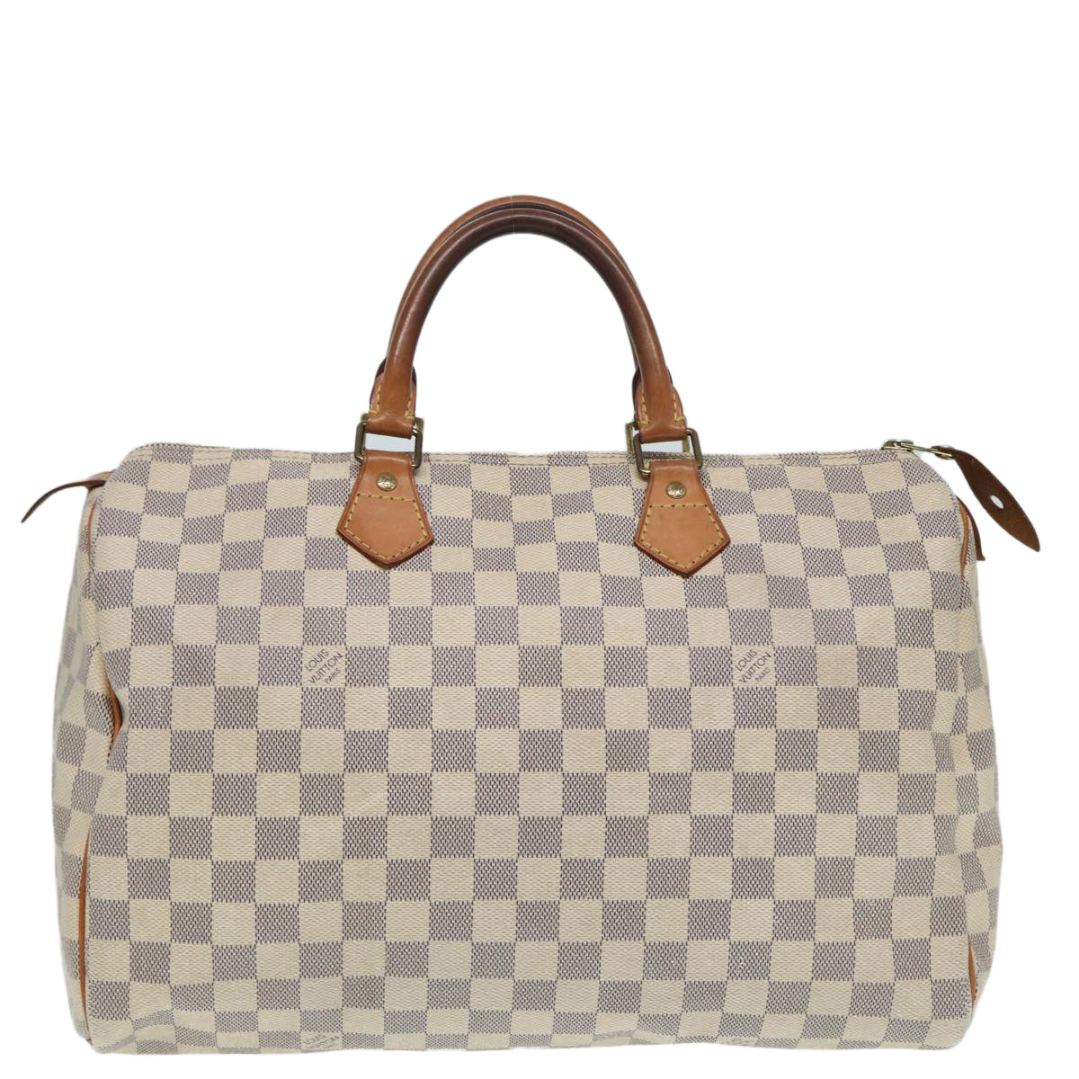 LOUIS VUITTON Damier Azur Speedy 35 Hand Bag N41535 LV Auth 87428